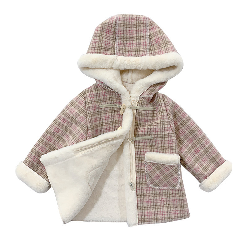 女童呢子大衣秋冬2025新款儿童中长款加厚女宝宝毛呢加绒外套洋气,淘宝优惠券,粉丝福利购,淘宝优惠卷