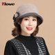 Women's fisherman hat with color block design, western style autumn and winter