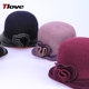 Women's fisherman hat with color block design, western style autumn and winter