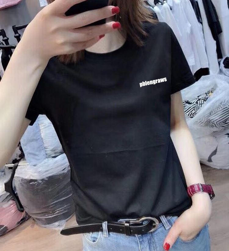妮奈尔女装旗舰店欧洲站夏装新款欧货时尚短袖T恤女丝光棉宽松简单百搭上衣潮0