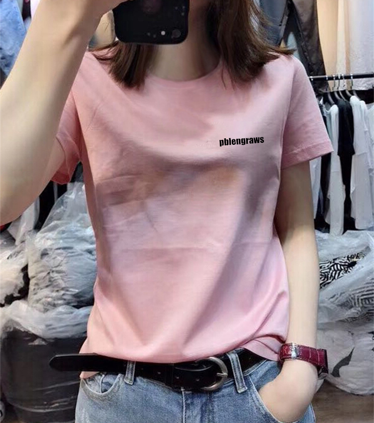 妮奈尔女装旗舰店欧洲站夏装新款欧货时尚短袖T恤女丝光棉宽松简单百搭上衣潮1