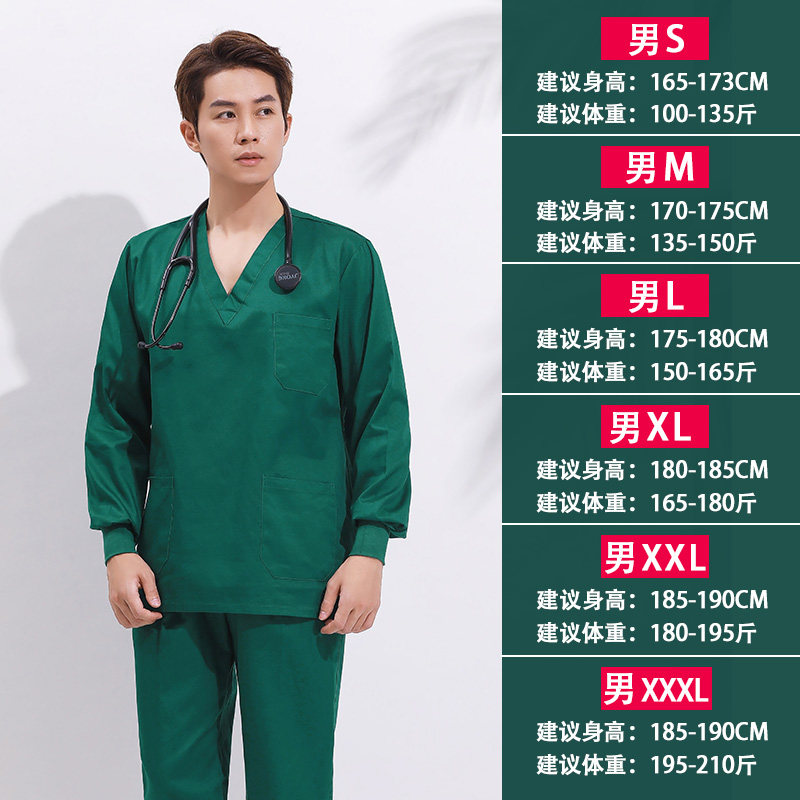 男手术室纯棉手术衣刷手隔离洗手衣 drrmvv淡摹工装制服