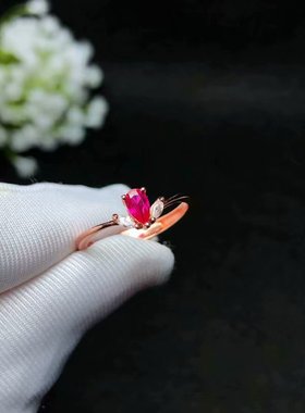 s925银女款戒指空托镶嵌裸石