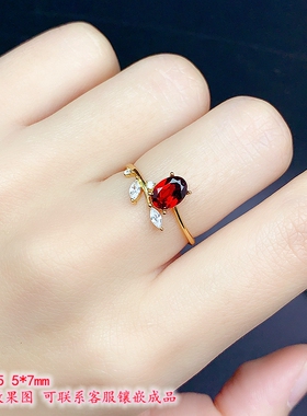 新款S925纯银戒指空托时尚气质