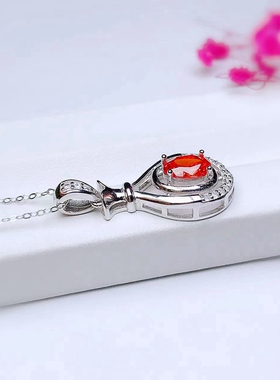 新S925纯银吊坠银空托尺寸5*7mm时尚经典学生百搭流行抖音diy