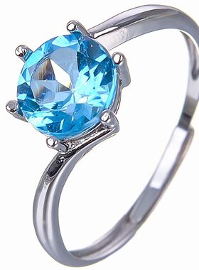 戒指成品水晶碧玺莫桑钻