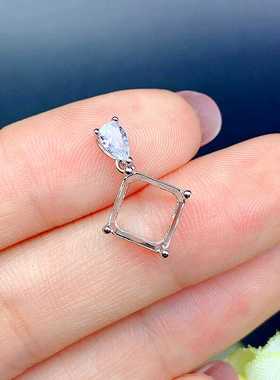 银托其他925银枕方吊坠女