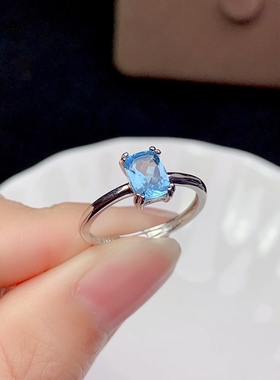 新纯银女套装银空托S92长方形