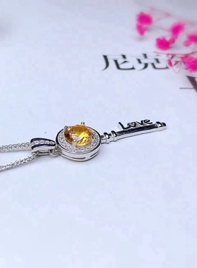 银钥匙吊坠空托圆S9256.5mm