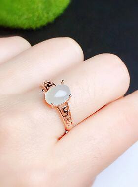 镶嵌蜜蜡翡翠琥珀戒指空托