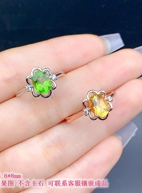 S925纯银戒指空托复古时尚别致