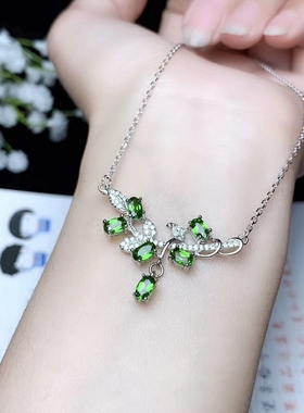 裸石时尚风学生银项链