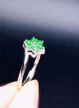 纯银镀18K白金戒指空托