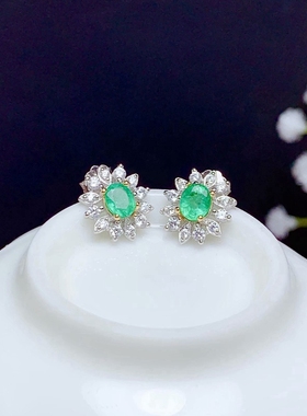 耳饰时尚风百搭裸石空托送女友