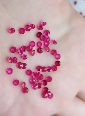 玫红色耳钉戒指吊坠