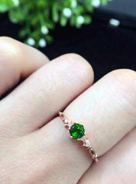 4mm戒指石代镶嵌水晶托帕S925