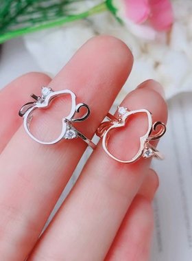 s925银女款葫芦戒指空托尺寸来等