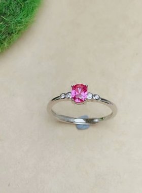 银女款戒指小尺寸4*免费镶嵌