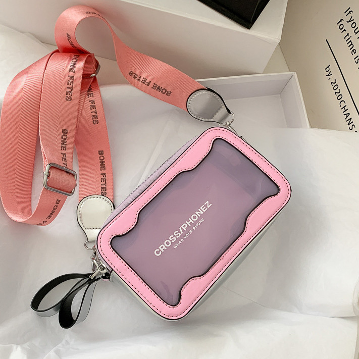 透明小方包女 2025新款百搭单肩斜挎包小包包果冻包韩版ins化妆包,淘宝优惠券,粉丝福利购,淘宝优惠卷