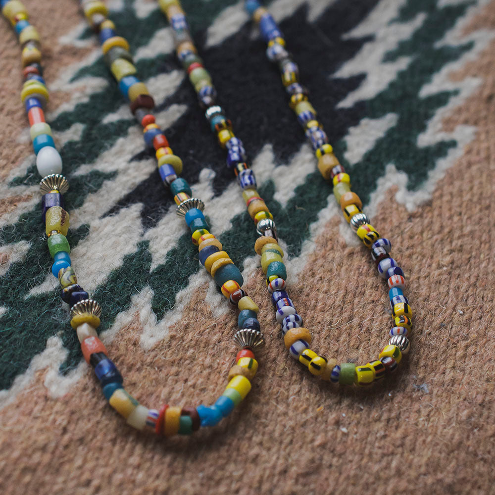 美产 AFRICAN BEADS 美国印地安 NAVAJO 贸易珠串珠项链 TYPE A - 图0