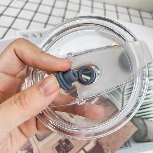 杯盖儿童牛奶杯专用吸管通用杯盖吸管杯盖子配件玻璃硅胶食品级 - 图2