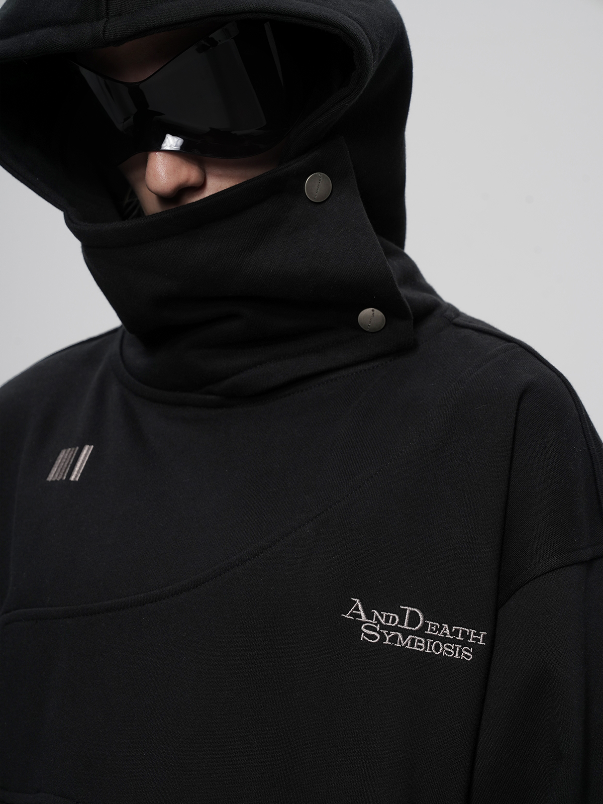 BEVAN UP丨Deconstructed Hoodie*解构剪裁立领500G重磅连帽卫衣 - 图3