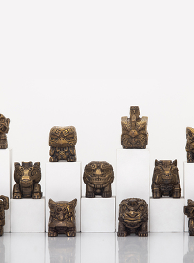 仿古风礼物客厅桌面屋脊兽摆件国