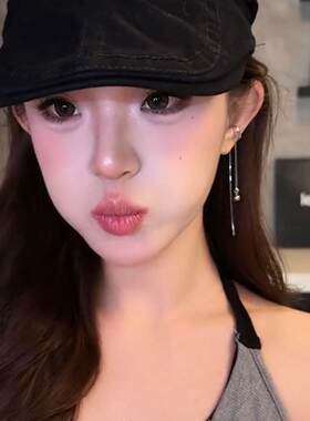 长款流苏圆球耳挂无耳洞耳骨夹女