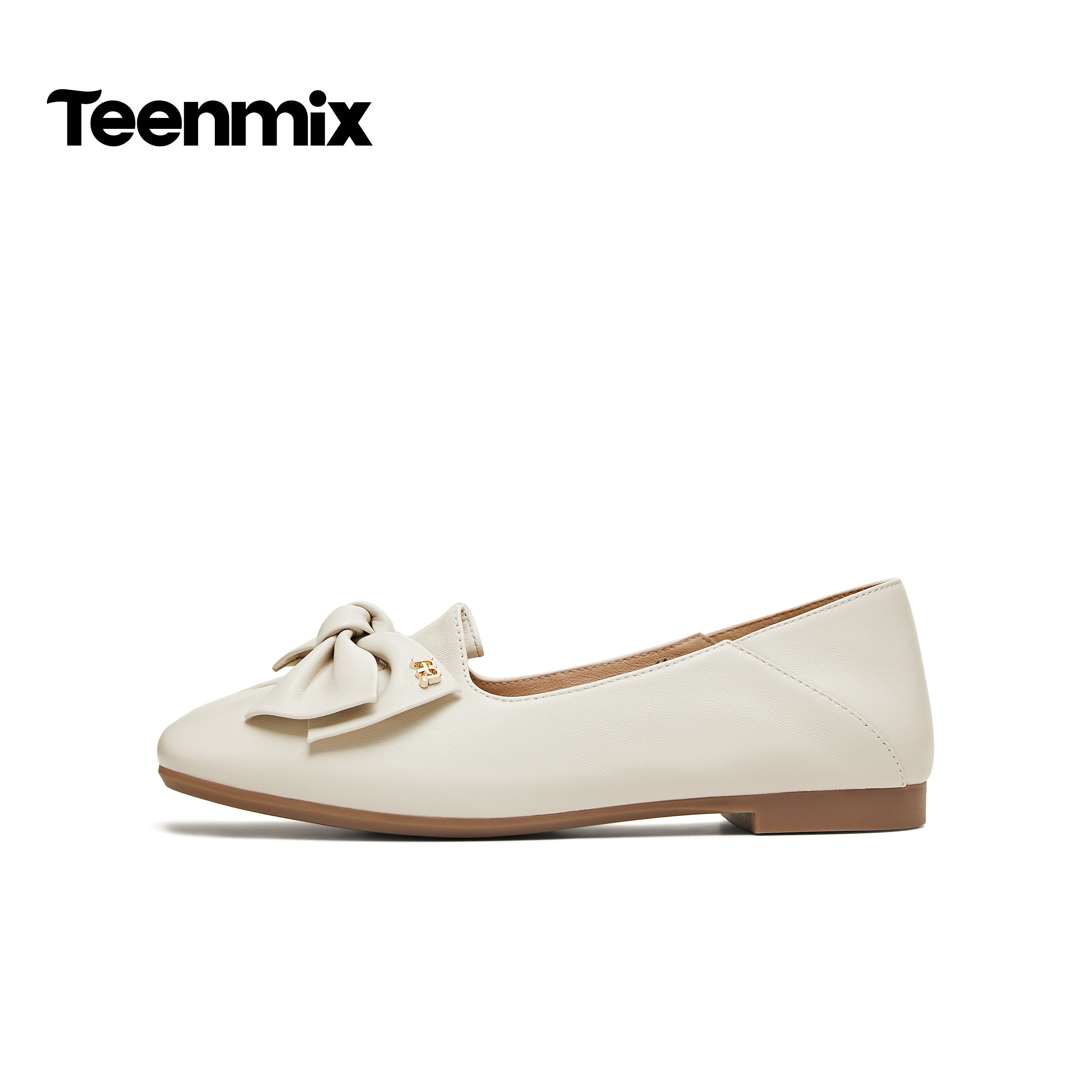 天美意蝴蝶结甜美平底浅口单鞋女一脚蹬小皮鞋2026春新款CRR46AQ6,淘宝优惠券,粉丝福利购,淘宝优惠卷