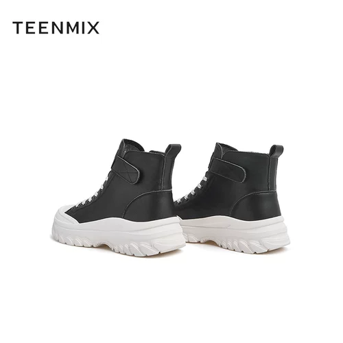 Tianmeiyi Street Leisure Boots Женские теплые и бархатные новые торговые центры, та же тенденция прохладная высокая плоская подошва, волшебные наклейки