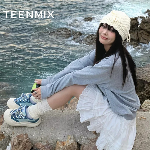 天美意厚底菜团子大头鞋帆布小白鞋女丑萌鞋休闲板鞋春季新款 - 图1