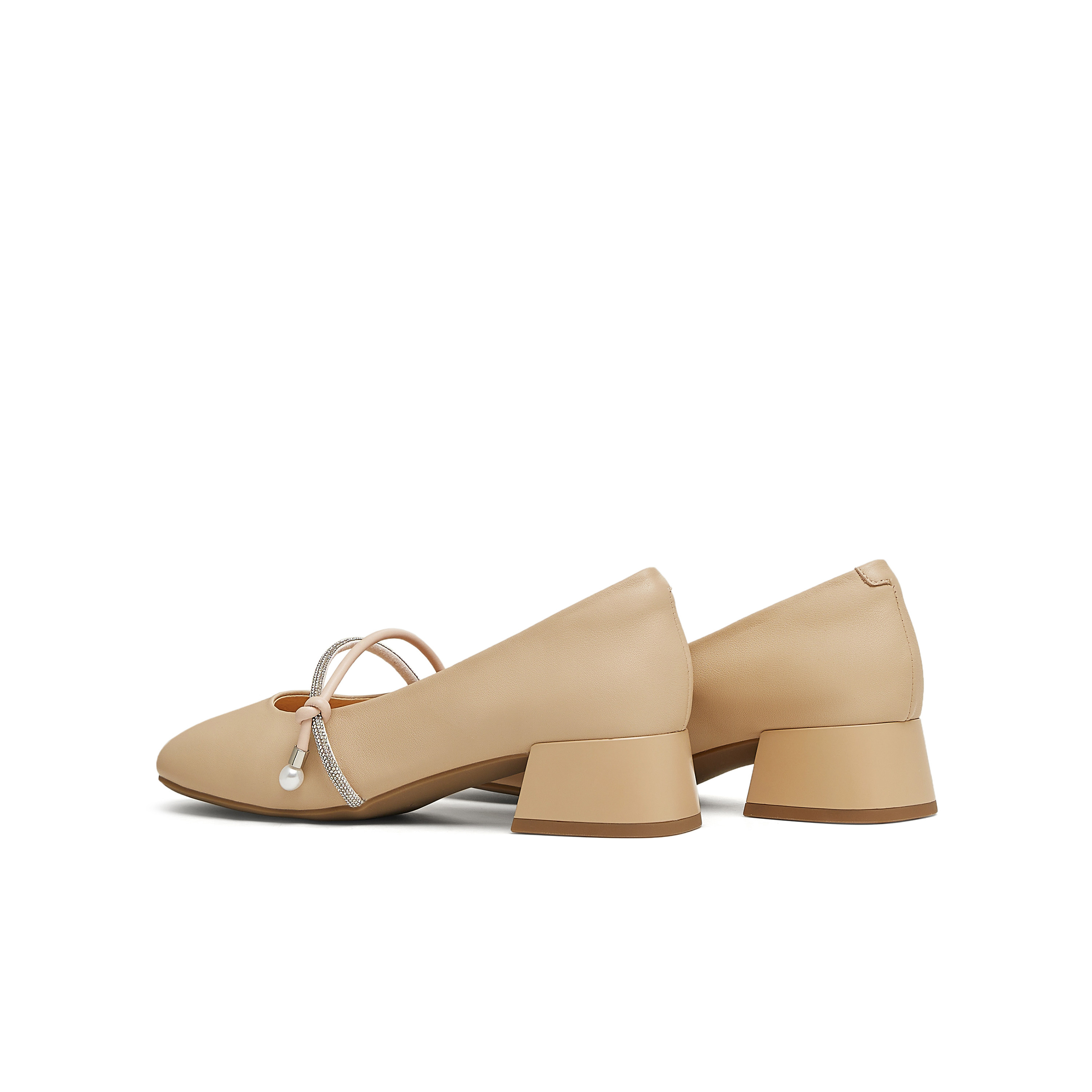 天美意一字带粗跟玛丽珍皮鞋女高跟鞋浅口单鞋2025春新款KM072AQ5,淘宝优惠券,粉丝福利购,淘宝优惠卷