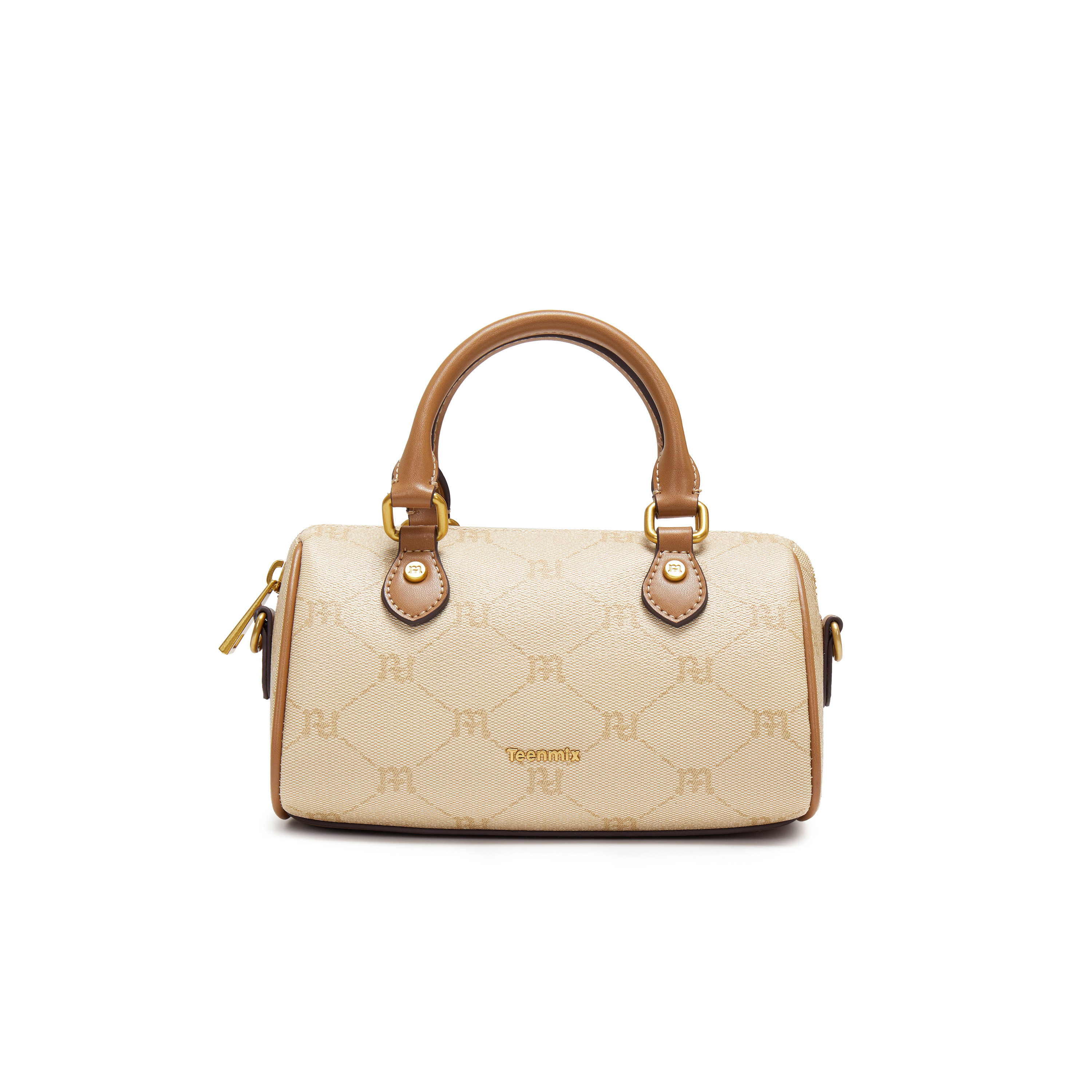 天美意复古印花包包女波士顿包单肩斜挎手提包2026夏新款X3301BX6,淘宝优惠券,粉丝福利购,淘宝优惠卷