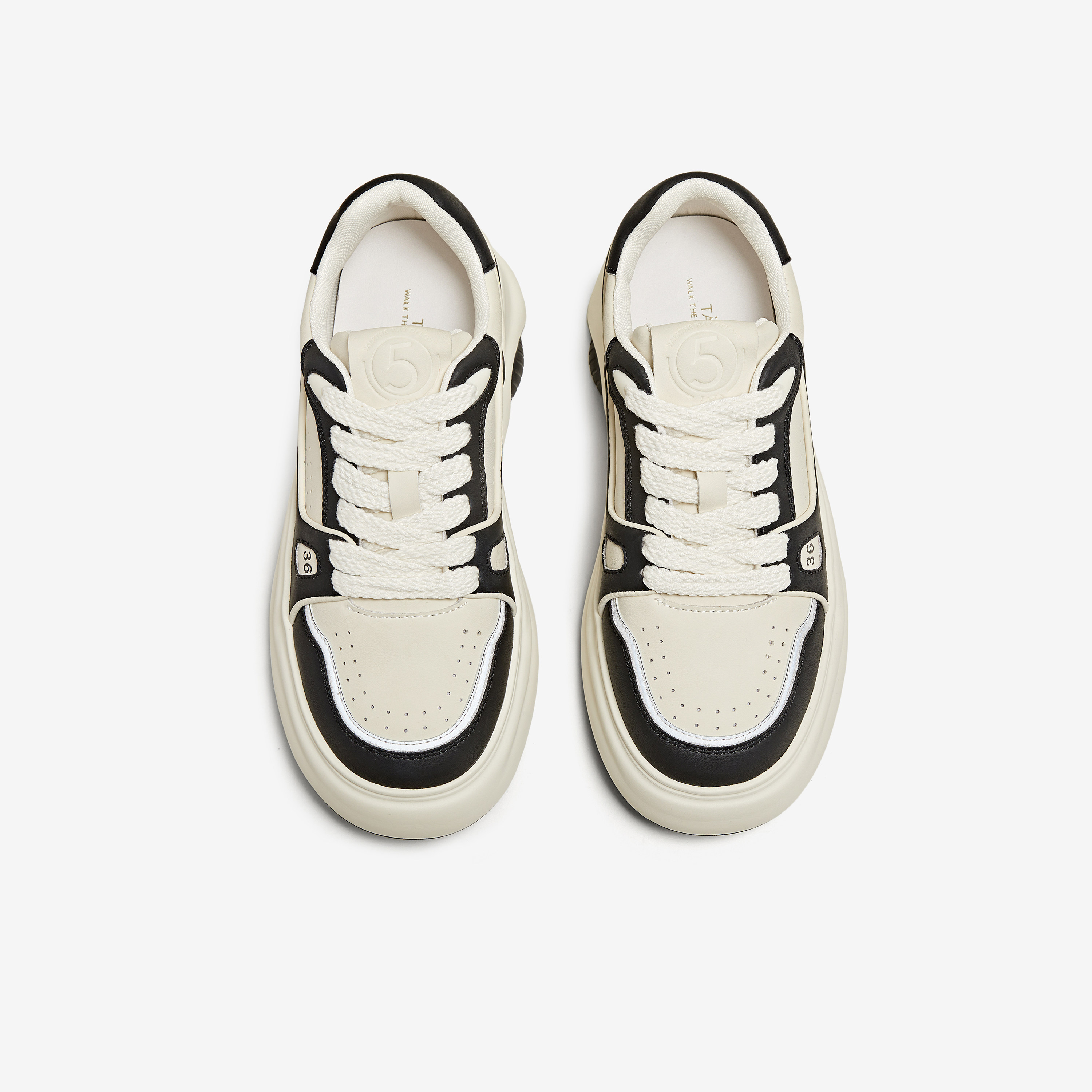 TATA他她女鞋时尚厚底百搭拼接休闲板鞋厚底圆头满帮鞋子WED01BM4,淘宝优惠券,粉丝福利购,淘宝优惠卷