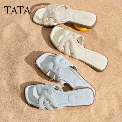 TATA他她女鞋2026夏季新款一字拖简约百搭时尚休闲女拖鞋7H904BT6