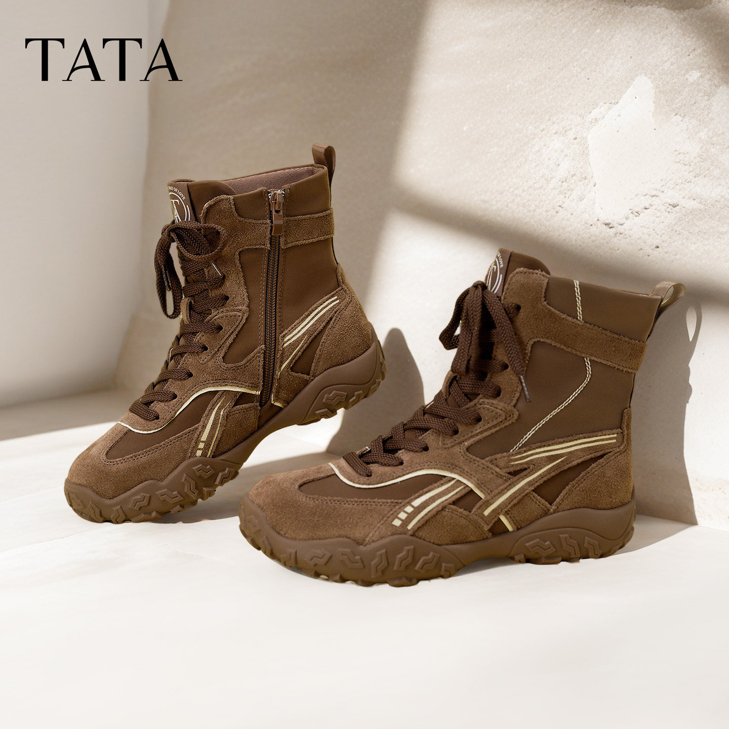 TATA他她靴子2025冬季新款西部靴运动阿甘鞋时装靴女鞋GPD03DD5,淘宝优惠券,粉丝福利购,淘宝优惠卷