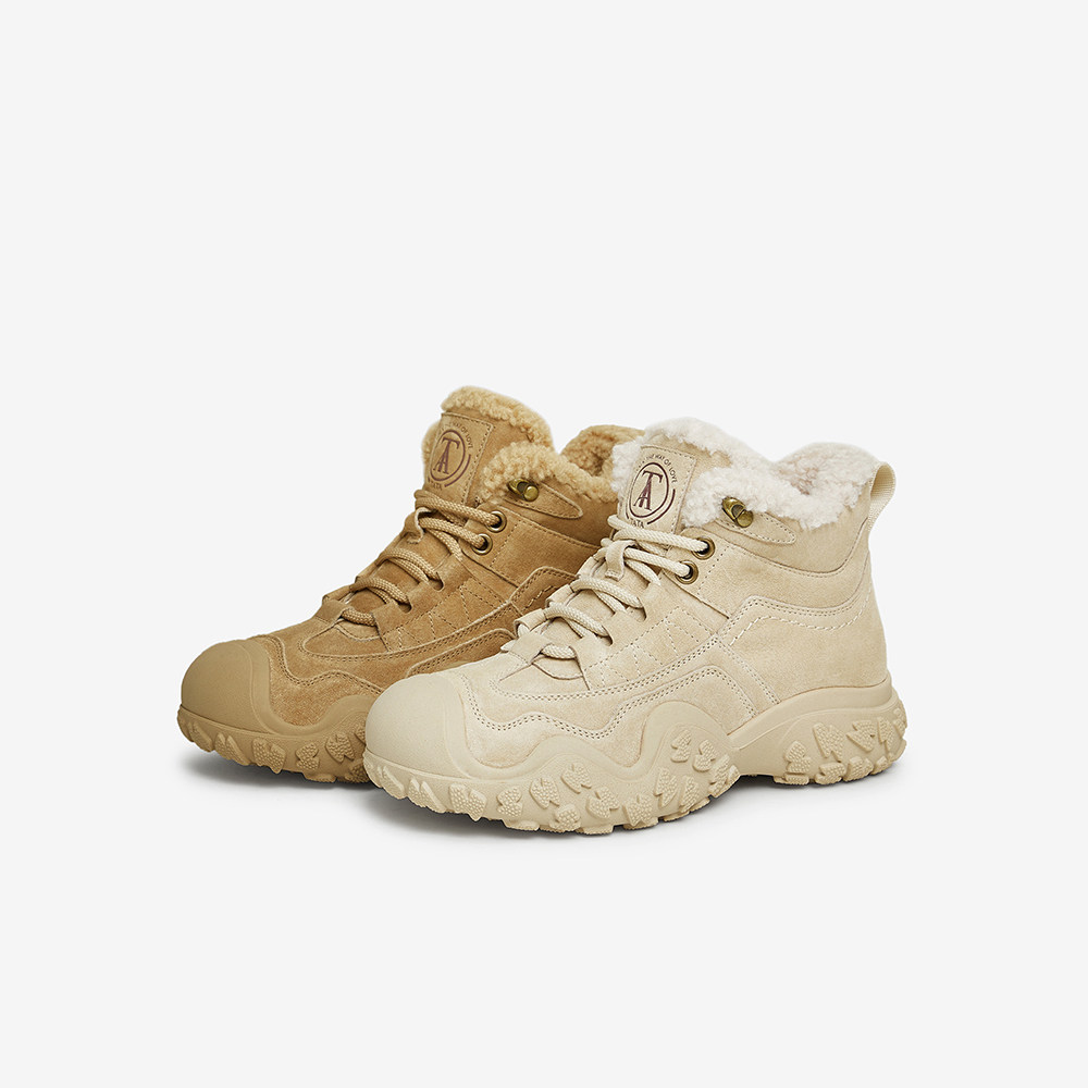 TATA他她厚底保暖运动靴女靴子加绒短靴高帮鞋2024冬新款CGM01DD4,淘宝优惠券,粉丝福利购,淘宝优惠卷