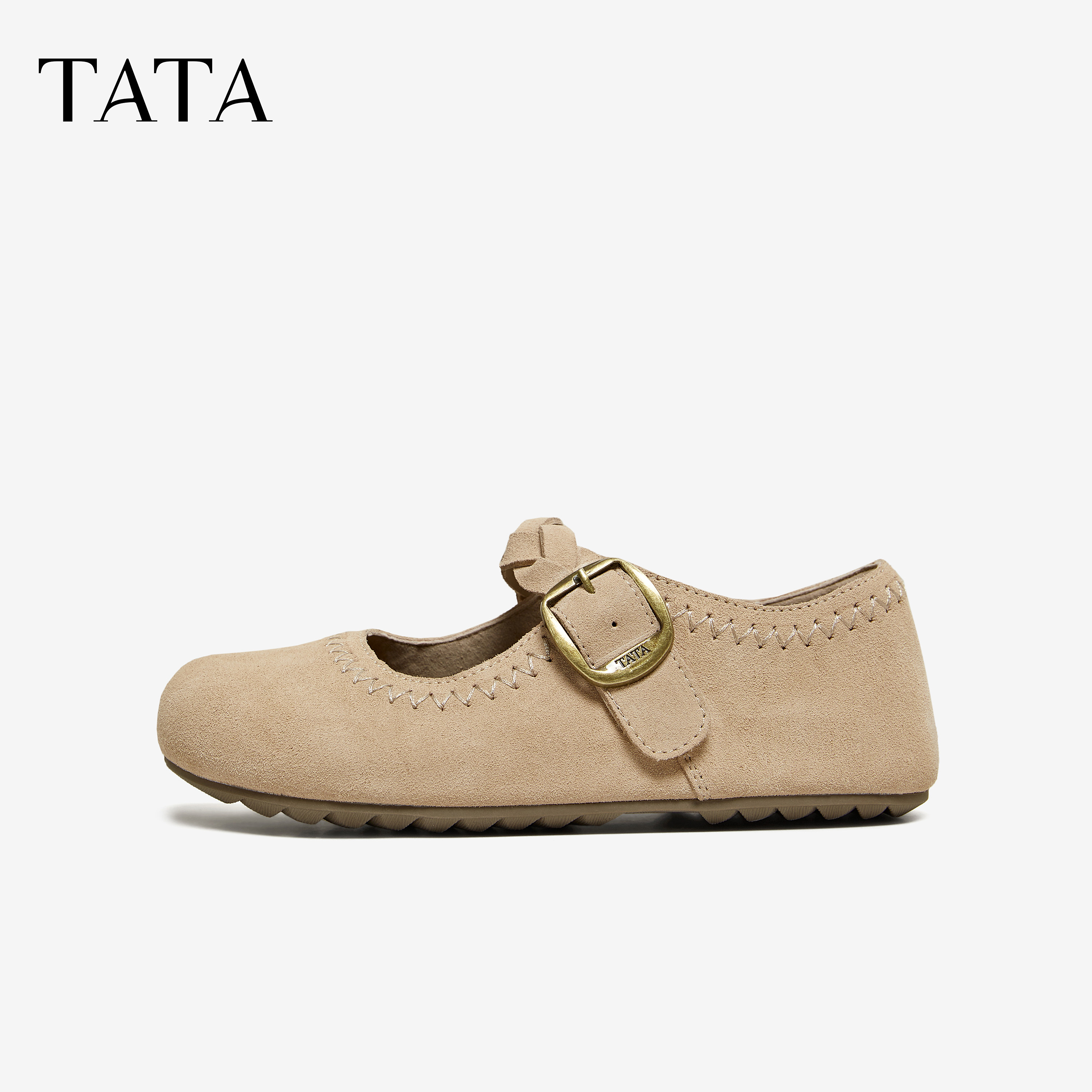 TATA他她女鞋2026春季新款圆头单鞋内增高休闲百搭勃肯鞋CUG08AQ6,淘宝优惠券,粉丝福利购,淘宝优惠卷