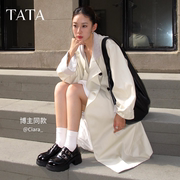 他她钢琴家乐福鞋女厚底英伦风小皮鞋