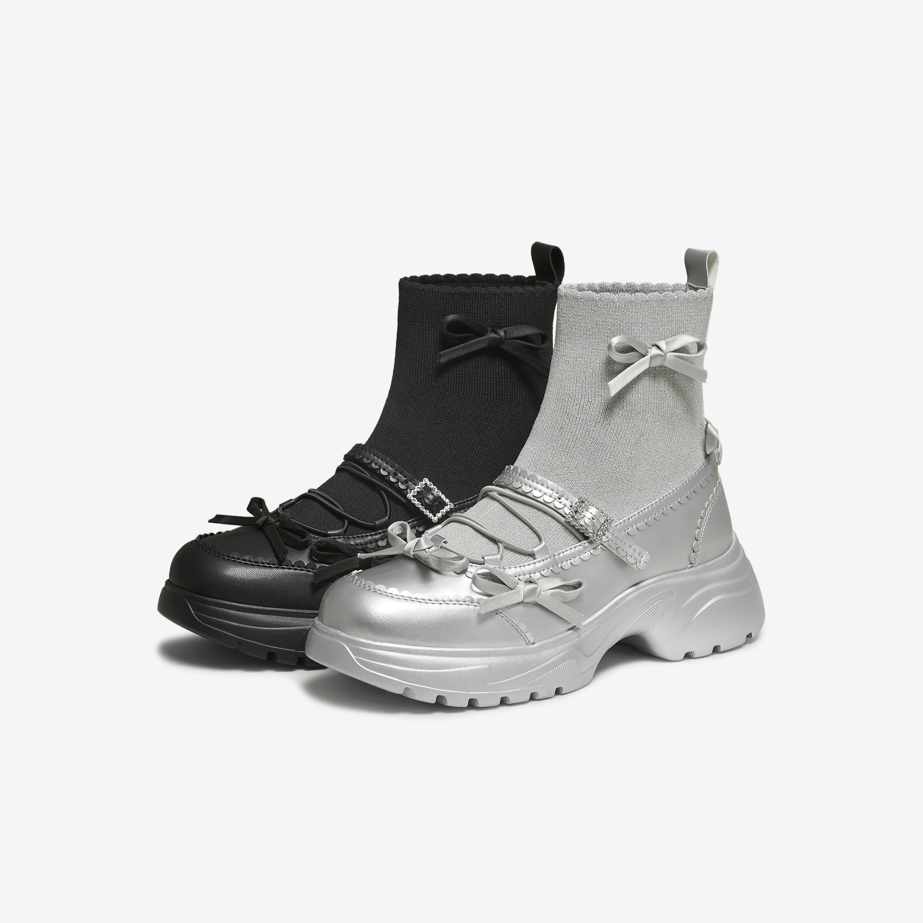 TATA他她靴子2025冬新款芭蕾风弹力袜靴瘦瘦靴短靴时装靴7PJ47DD5,淘宝优惠券,粉丝福利购,淘宝优惠卷