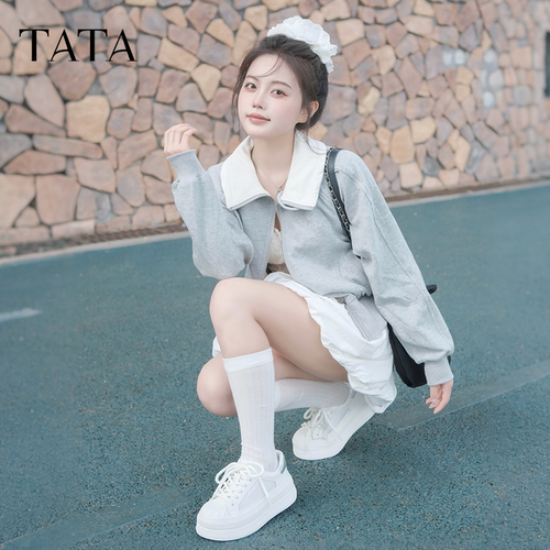TATA他她厚底小白鞋女网面透气薄款休闲板鞋通勤饼干鞋GNG02BM5 - 图3