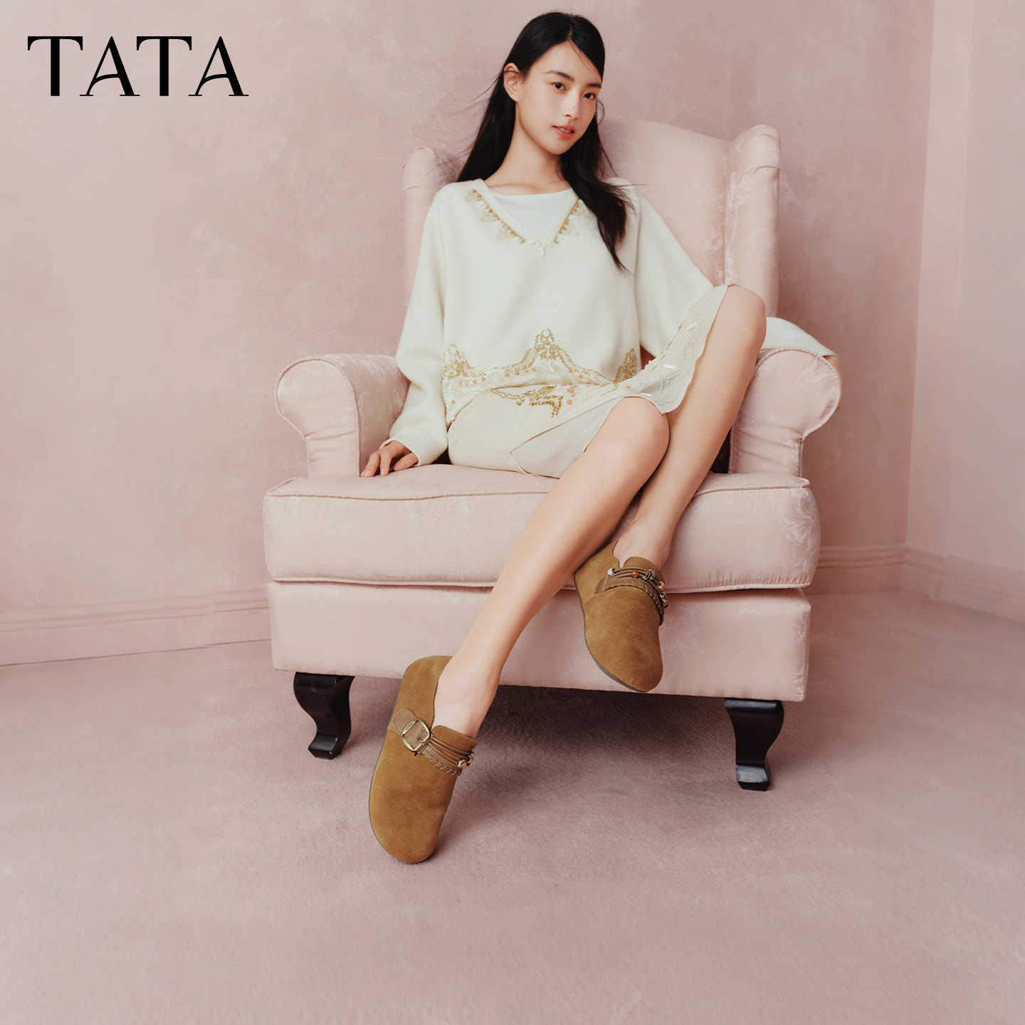 TATA他她自由旅者女鞋春季勃肯鞋百搭一脚蹬平底单鞋子CUG05AM6,淘宝优惠券,粉丝福利购,淘宝优惠卷