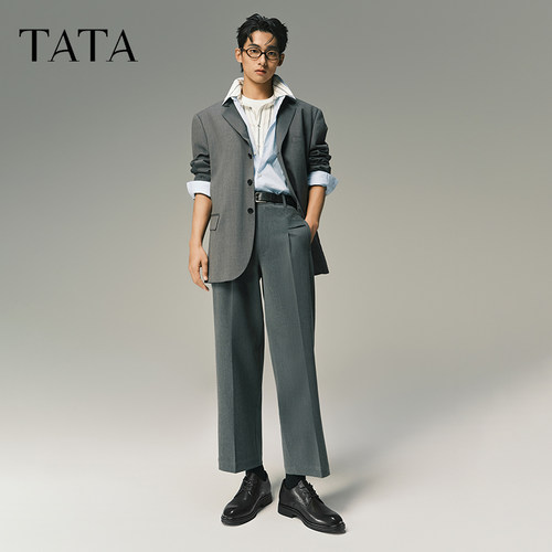 TATA他她商务正装皮鞋男士通勤真皮结婚新郎鞋2025新款210A1AM5 - 图2