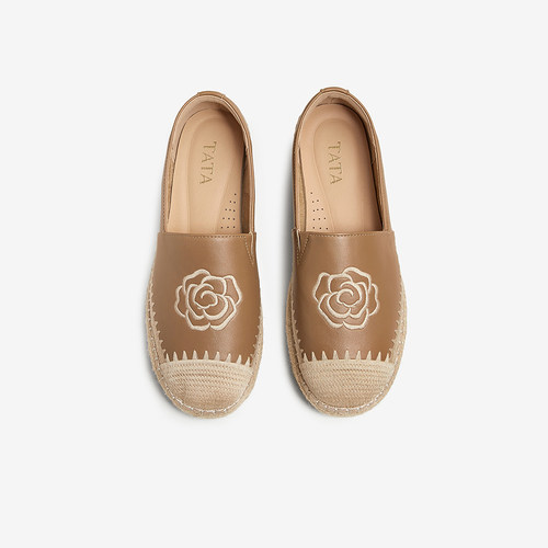 TATA他她小香风渔夫鞋女鞋春季新款复古单鞋女鞋休闲鞋子UMK01AA5 - 图3