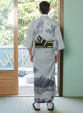 和服日式定型魔术贴黑色腰带