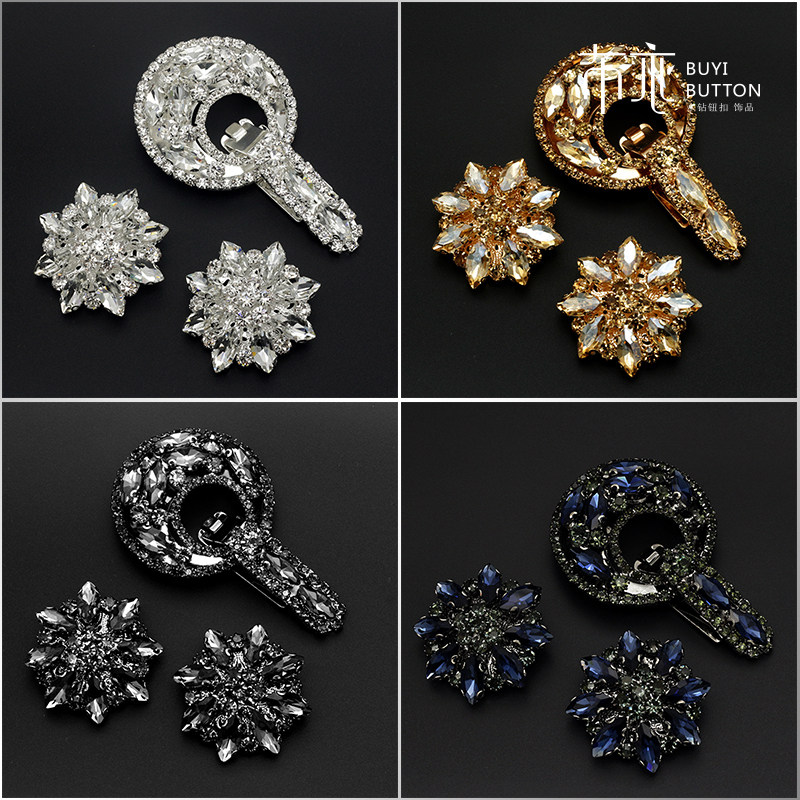 貂皮裘皮皮草大衣装饰扣子纽扣高档水钻高档奢华新款领口扣鸭嘴扣,淘宝优惠券,粉丝福利购,淘宝优惠卷