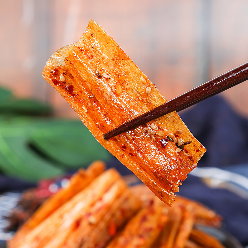 椒媳妇90gs势力豆排豆块豆片辣条零食麻辣豆皮辣片儿时怀旧小吃 - 图0