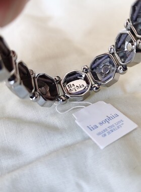 D3青岛外贸饰品欧美风潮流时尚百搭金属质感闪钻弹力松紧手镯手链