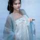 Hanfu Heavy Industry Embroidered Tang Made Chest-Length Large Sleeve Myrobalan Skirt