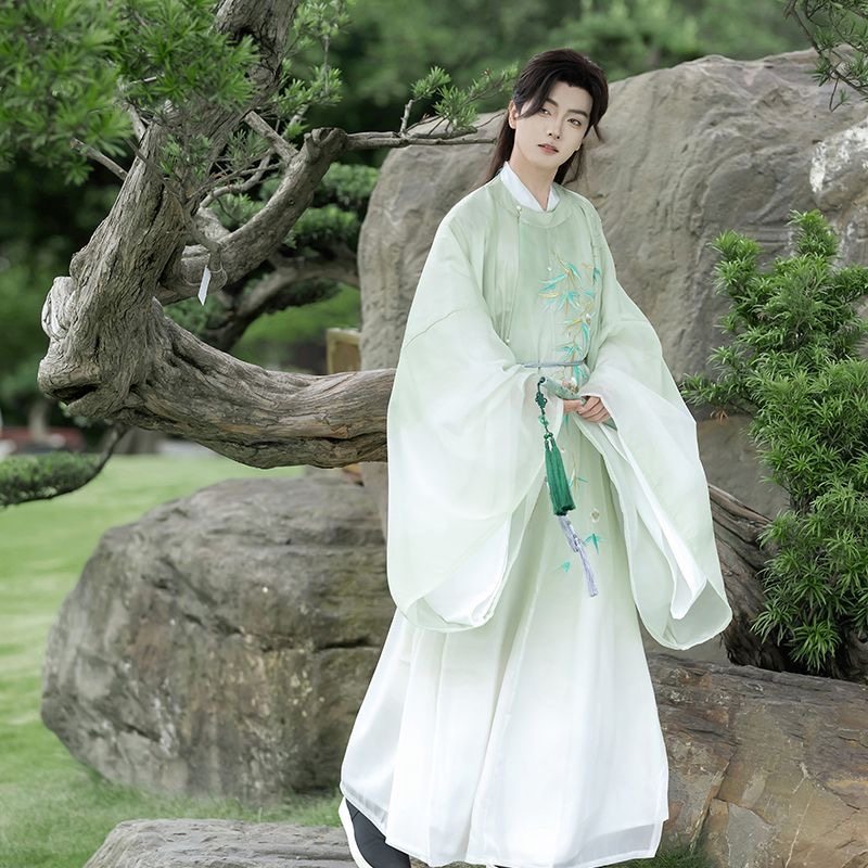 原创【松风】唐制汉服圆领袍秋季渐变绣花古风仙气飘逸套装男女款,淘宝优惠券,粉丝福利购,淘宝优惠卷